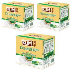 KLIM 克寧 100％純生乳奶粉 隨手包, 紐西蘭乳源, 無添加, 432g, 3盒