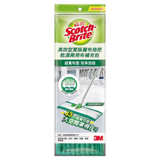 3M Scotch-Brite 百利 高效寬版魔布拖把 補充包, 1包