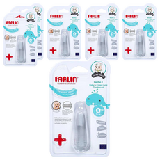 FARLIN 嬰兒指套型牙刷 (0個月以上), 透明, 1入, 6個