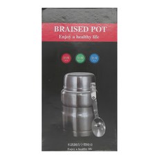 750ML 304不鏽鋼真空燜燒壺，含餐具盒，內外膽優質不鏽鋼, 隨機出貨, 1個