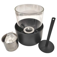 酒精爐/桌面暖爐, 黑色, 玻璃/金屬/石頭材質, MANTO GENTS