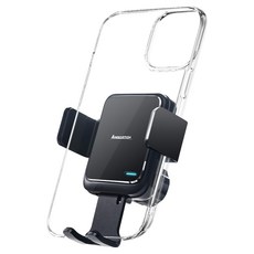 ANBORTEH 安伯特 電動型開合車用手機架 旋鈕冷氣口, 黑色, 1個