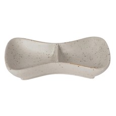 danica STUDIO Heirloom 雙格石陶醬料碟, 12.3 x 7.3cm, 香草灰, 1個