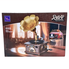 PANTASy 拼奇 收藏積木 經典懷舊風 精緻模型擺飾, 復古留聲機, 1盒