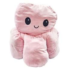 雙面翻轉章魚抱枕 130cm 淺粉淺藍 - 可愛造型抱枕/娃娃