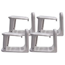 懶角落 可調節款臉盆掛鉤 ABS, 4個