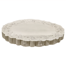 英式花邊紙墊, 6.5英寸(16.51cm), 250張/包, 台灣生產, 橢圓, 1組