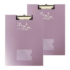 DaTaBanK 三田文具 花漾雙色板夾, A4, AB001T-15, 紫色, 2本, 1組