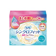 SOFY 蘇菲 日本原裝進口 Synchro Fit 強吸收可沖式護墊 日用量多 需搭配衛生棉使用, 24片, 1盒