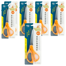 ABEL 力大牌 事務拆箱兩用剪刀, 6支, 橘色