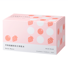 暖暖純手作 草莓蔓越莓綜合果乾水 Set, 低熱量健康美味, 冷泡熱泡皆宜, 5g, 10包, 1盒