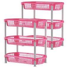 KEYWAY 聯府 柏格橢圓三層架 A63, 顏色隨機 聚丙烯, 2組