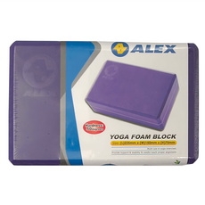 ALEX 丹力 瑜珈磚, 輕量好攜帶, 僅243g, 225 x 150 x 75mm, 紫色, 1個