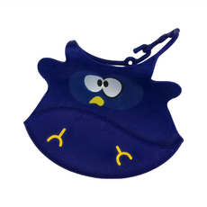 ULUBULU 立體矽膠圍兜, 6M+可調節尺寸, 貓頭鷹, 1件