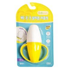 Edison Banana 香蕉雙握把加大咬咬樂 6m+, 黃色, 1個