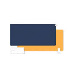 ANTIAN 簡約辦公電腦桌墊, 藍色 + 黃色, 1個