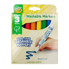 Crayola 繪兒樂 幼兒可水洗彩色筆, 8色, 1盒, 130.2g