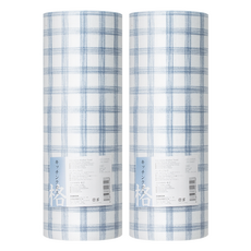SHIMOYAMA 印花風吸油去汙拋棄式不織布抹布 格紋, 30張, 2捲