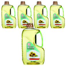 台糖 100％葵花油, 非基改, 含亞麻酸及次亞麻油酸, 不飽和脂肪酸含量80%以上, 2L, 5瓶