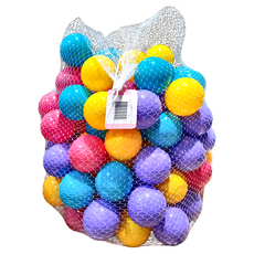 CHING-CHING 親親 塑膠球球池球 7cm 台灣製造 SGS、ASTM安全無毒認證, 桃紅色 + 黃色 + 藍紫色 + 綠色, 100顆