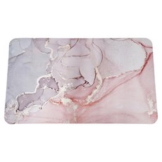 特大軟式科技絨吸水防滑地墊 粉紅巴黎, 75 x 45cm, 1個