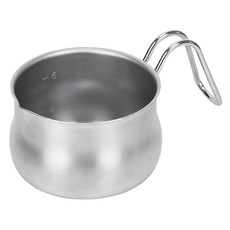 PEARL LIFE 珍珠金屬 日本製不鏽鋼牛奶鍋 有刻度, 12cm, 銀色, 1個