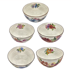 花景色飯碗組 5入, 陶瓷日本製造, 花音色, 1組