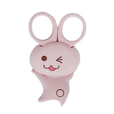 SHIMOMURA 下村 安全剪刀 附磁鐵 兔子, 88x53x15mm 不鏽鋼 ABS樹脂 碳鋼, 1個