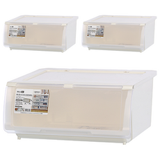 KEYWAY 聯府 奈思直取式整理箱 35L 1168g, 3個, Transparent