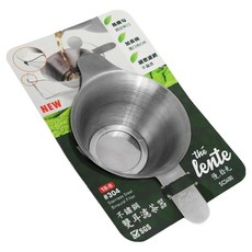 UdiLife 優的生活大師 ay慢拾光 不鏽鋼雙耳濾茶器, 12.6 x 7.2 x 3.5cm, 1個