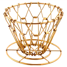 CoolCamp 可摺疊式濾杯 金色, 錐型 10 x 7cm, 1個