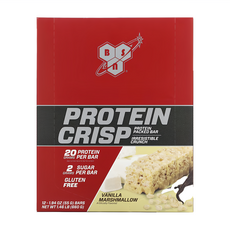 Bsn 畢斯恩 PROTEIN CRISP 牛奶蛋白棒 Set 12條 35%以上高蛋白 添加六種蛋白 每份僅含2克糖份 20克蛋白質 無麩質, 660g, 1盒