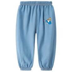 Alice in Wonderland 愛麗絲夢遊仙境 童裝 天絲棉牛仔褲 冰絲 透氣棉褲, 100cm, 仿牛仔