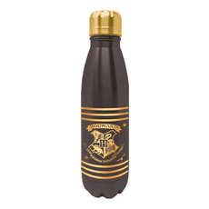 Harry Potter 哈利波特 黑金霍格華茲校徽 可樂瓶金屬水壺 540ML, 1個