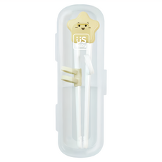 US baby 優生 C'est bon 學習筷, 白色 + 黃色, 1個