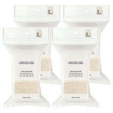 URBAN LEAVES 原色三層化妝棉 無添加漂白劑及螢光劑 50x65mm, 80片, 4包