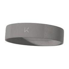 LEADER X 高彈瞬吸百搭運動頭帶 透氣速乾 寬5cm 82%聚酯纖維+18%尼龍, 47 x 5cm, 輕柔灰, 1條