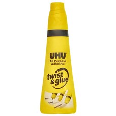 UHU Twist & Glue 萬用膠 - 適用於紙張、木材、皮革、布料、軟木等多種材質, 90ml, 1瓶