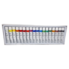 Bonfil AP 壓克力顏料套裝, 12ml x 18色, 色澤鮮豔, 飽和度高