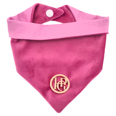 HAPPY GO PUPPY 寵物領巾, L, 絨絨粉, 1個