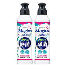 LION 獅王 CHARMY Magica 速乾+洗碗精, 除菌 白玫瑰香 220ml, 2瓶