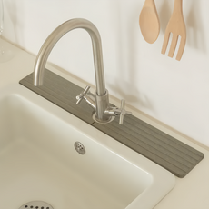 沐慕家居 珪藻土吸水墊, 60 x 10cm 深灰色, 100%天然材質, 快速乾燥, 1個