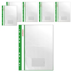 DaTaBanK 三田文具 11孔輕便軟質資料簿 A4 31x24cm，10張資料內頁，可放20張文件，PP材質可回收, 綠色, 6本