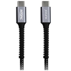 INTOPIC 廣鼎 Type-C PD240W 高速充電傳輸線 尼龍編織線, 2m, 黑色, 1條