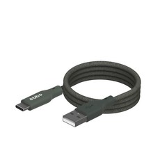 bitro USB-A-USB-C 柔韌編織傳輸快充線, 1.2m, 松煙灰, 1條
