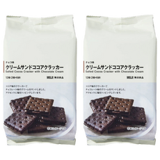 MUJI 無印良品 可可風味夾心餅乾 6包, 114g, 2袋