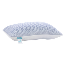 伊舒爾 果膠獨立筒涼感枕 700+超透氣通道 1000+穩穩支撐 台灣製造, 60 x 40cm, 1個, 藍色 + 白色