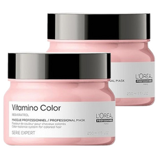 L'OREAL PARiS 巴黎萊雅 絲漾博飽和護色髮膜, 8週完美持色, 強韌髮芯 閃耀動人鑽石光澤, 洗後溫柔呵護 延緩染後掉色, 250ml, 2件