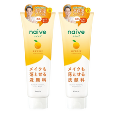 Kracie 葵緹亞 naive 娜艾菩 植物雙效洗面乳 柚子, 200g, 2條