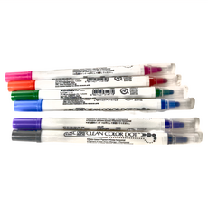 Kuretake 吳竹 ZIG Clean Color Dot 點點筆 6色組, 水性顏料墨水, 一般色, 1組